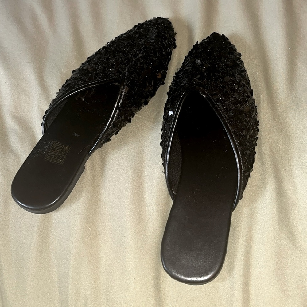 Brand new without tags sparkly black flats